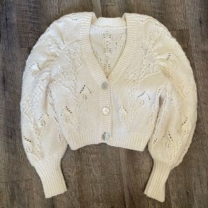 Zara cropped cottegecore knitted crochet cardigan